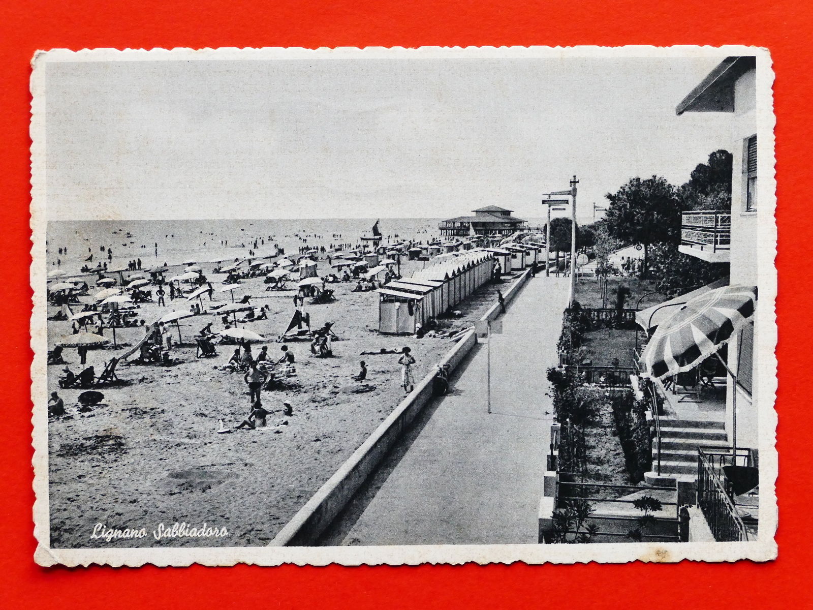 Cartolina Lignano Sabbiadoro - 1957.
