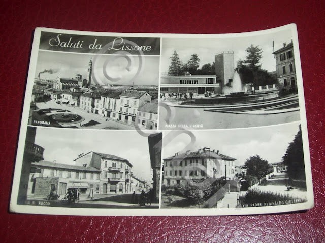 Cartolina Lissone - Vedute diverse 1955 ca.