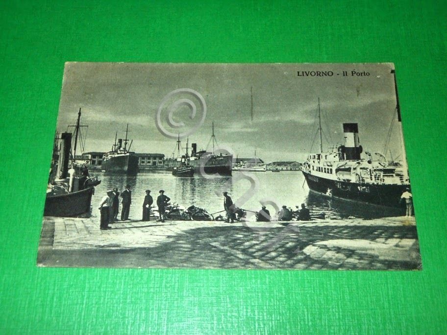 Cartolina Livorno - Il Porto 1936.