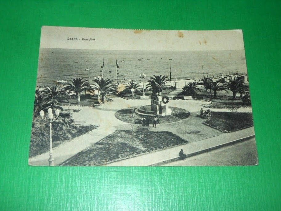 Cartolina Loano - Giardini 1951.
