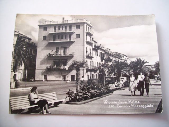 Cartolina Loano - Passeggiata 1959