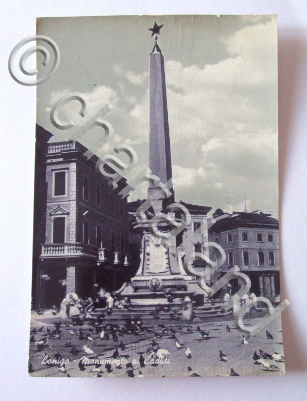 Cartolina Lonigo - Monumento ai Caduti 1962.