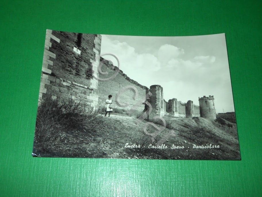 Cartolina Lucera - Castello Svevo - Particolare 1960 ca