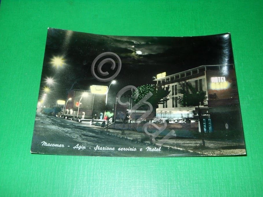 Cartolina Macomer - Agip - Stazione servizio e Motel 1963