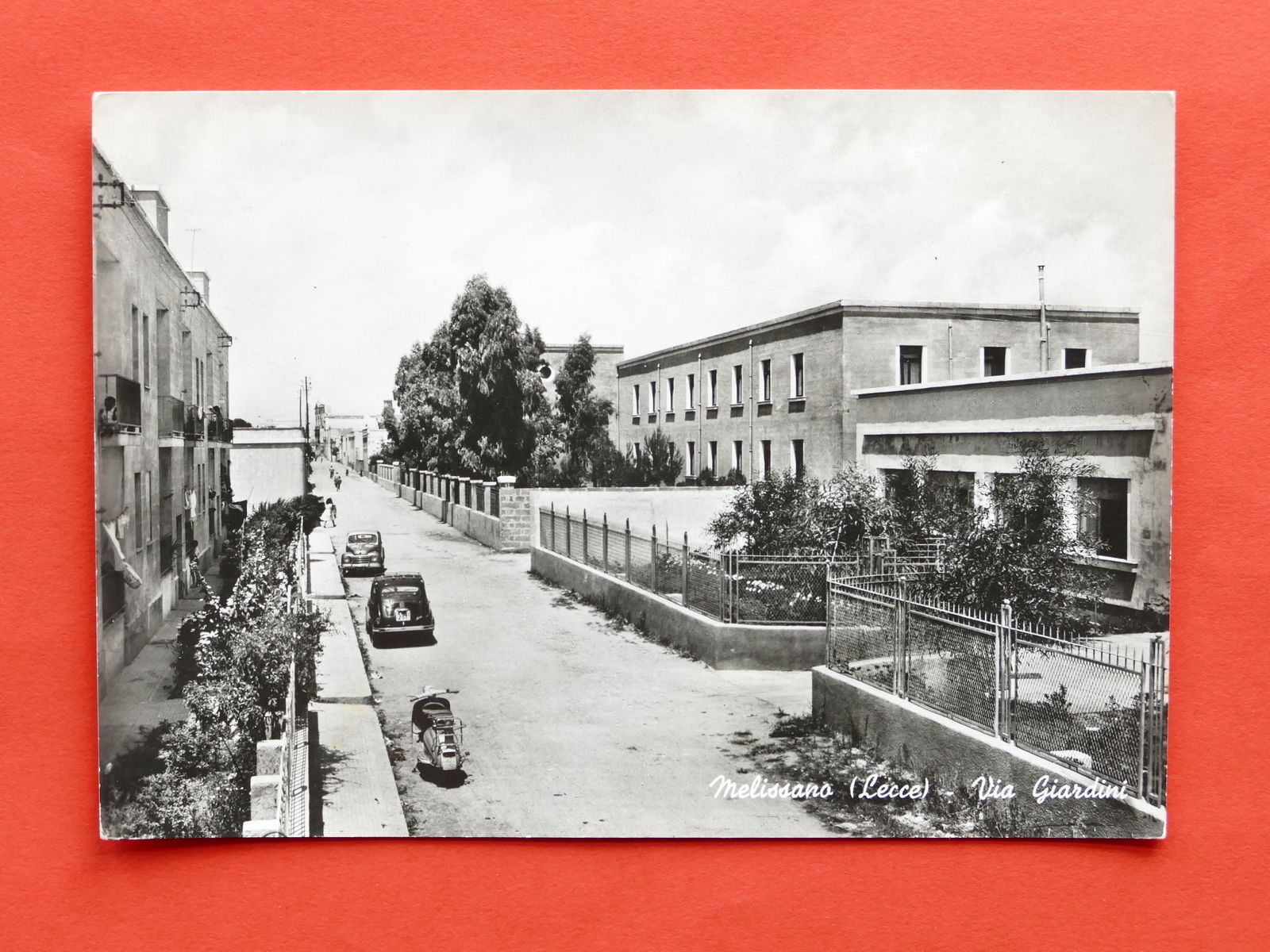 Cartolina Melissano - Via Giardini - 1955 ca..