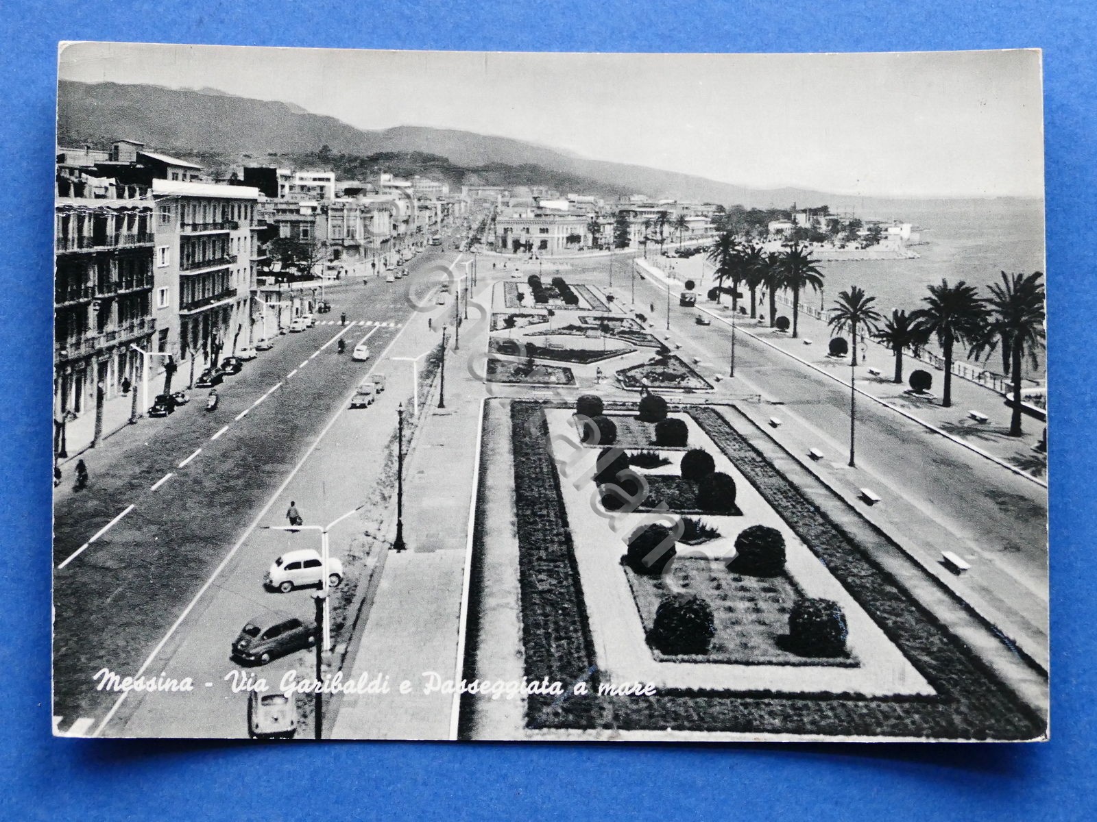 Cartolina Messina - Via Garibaldi e Passeggiata a mare - …
