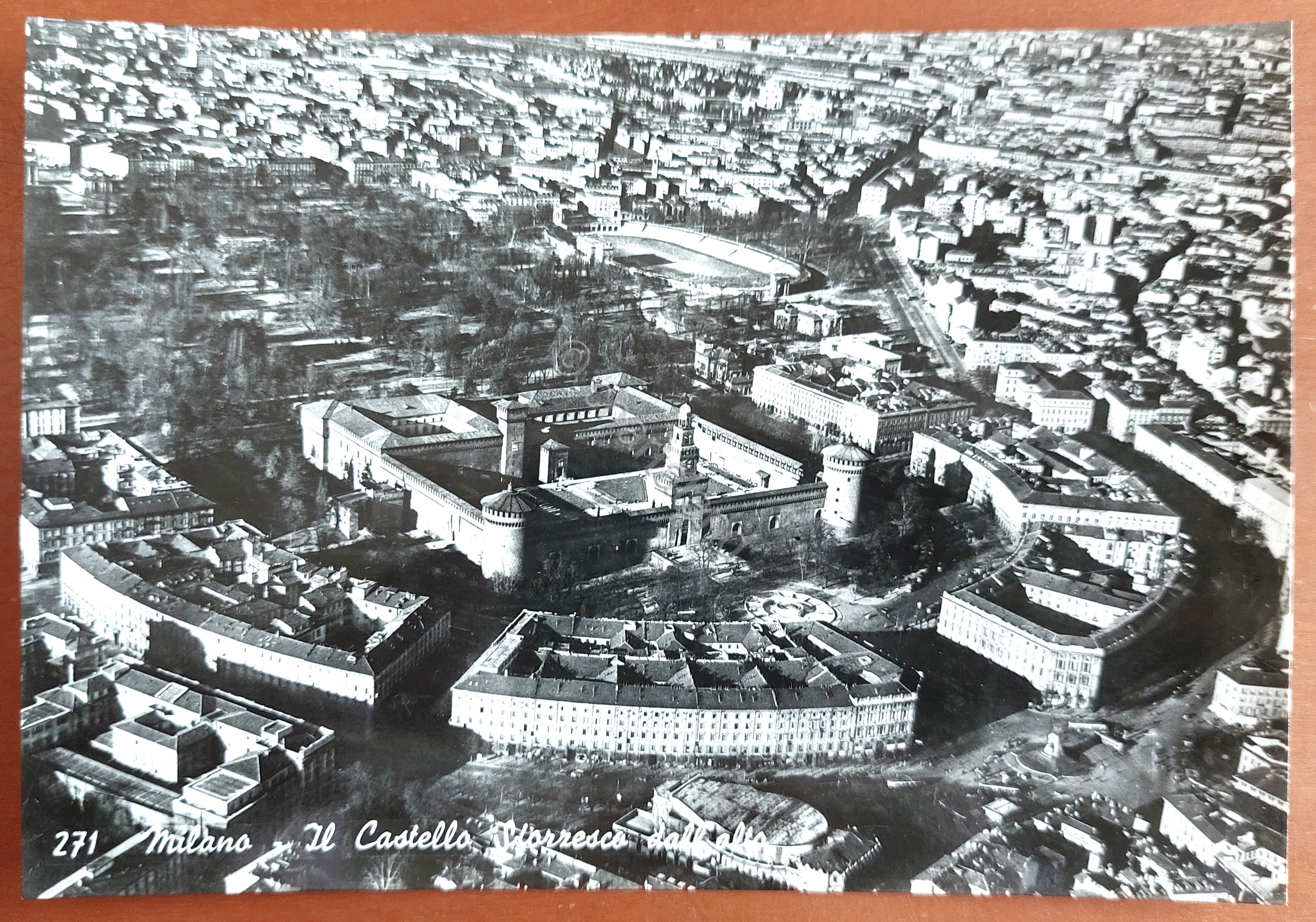 Cartolina Milano - Il Castello Sforzesco dall' alto - 1960 …