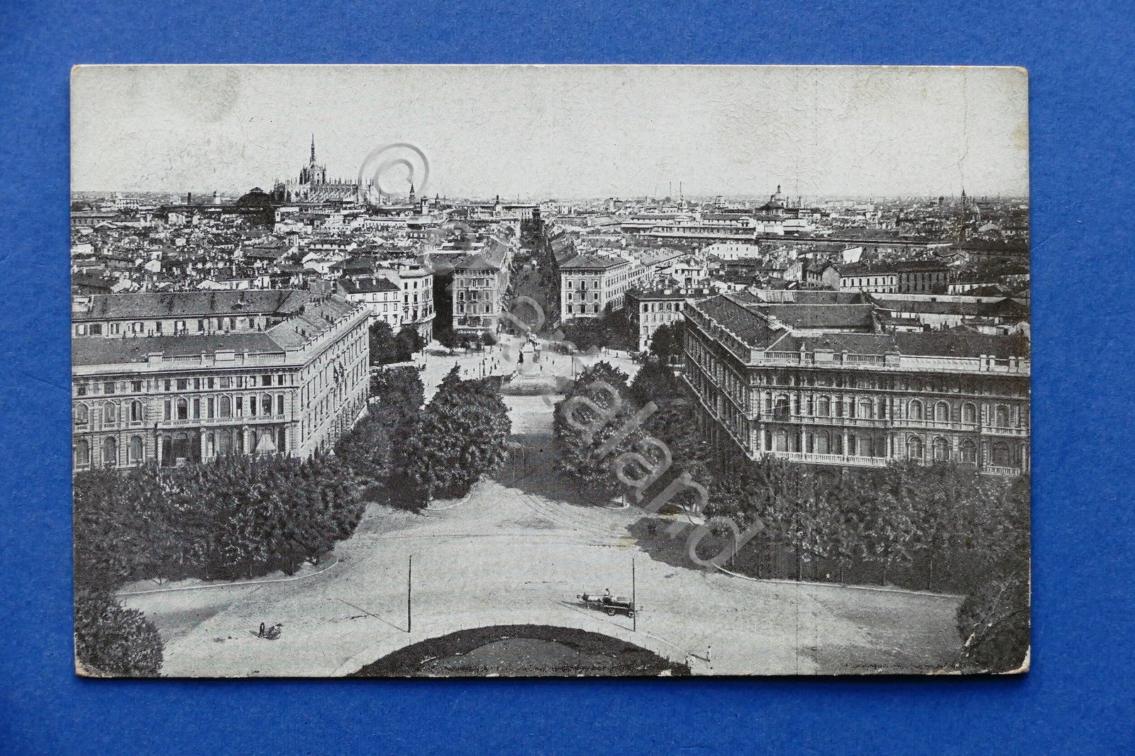 Cartolina Milano - Panorama dal Castello - 1924