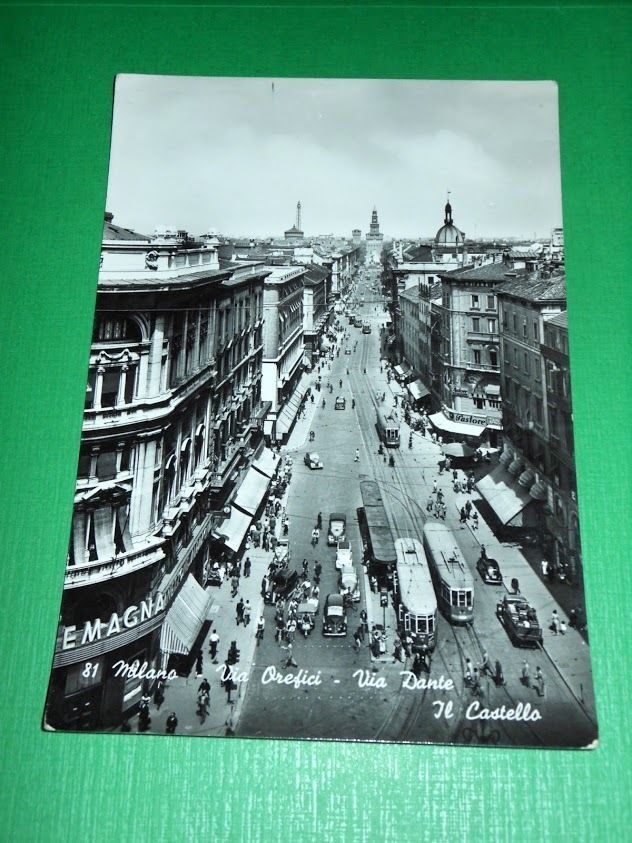 Cartolina Milano - Via Orefici - Via Dante - Il …