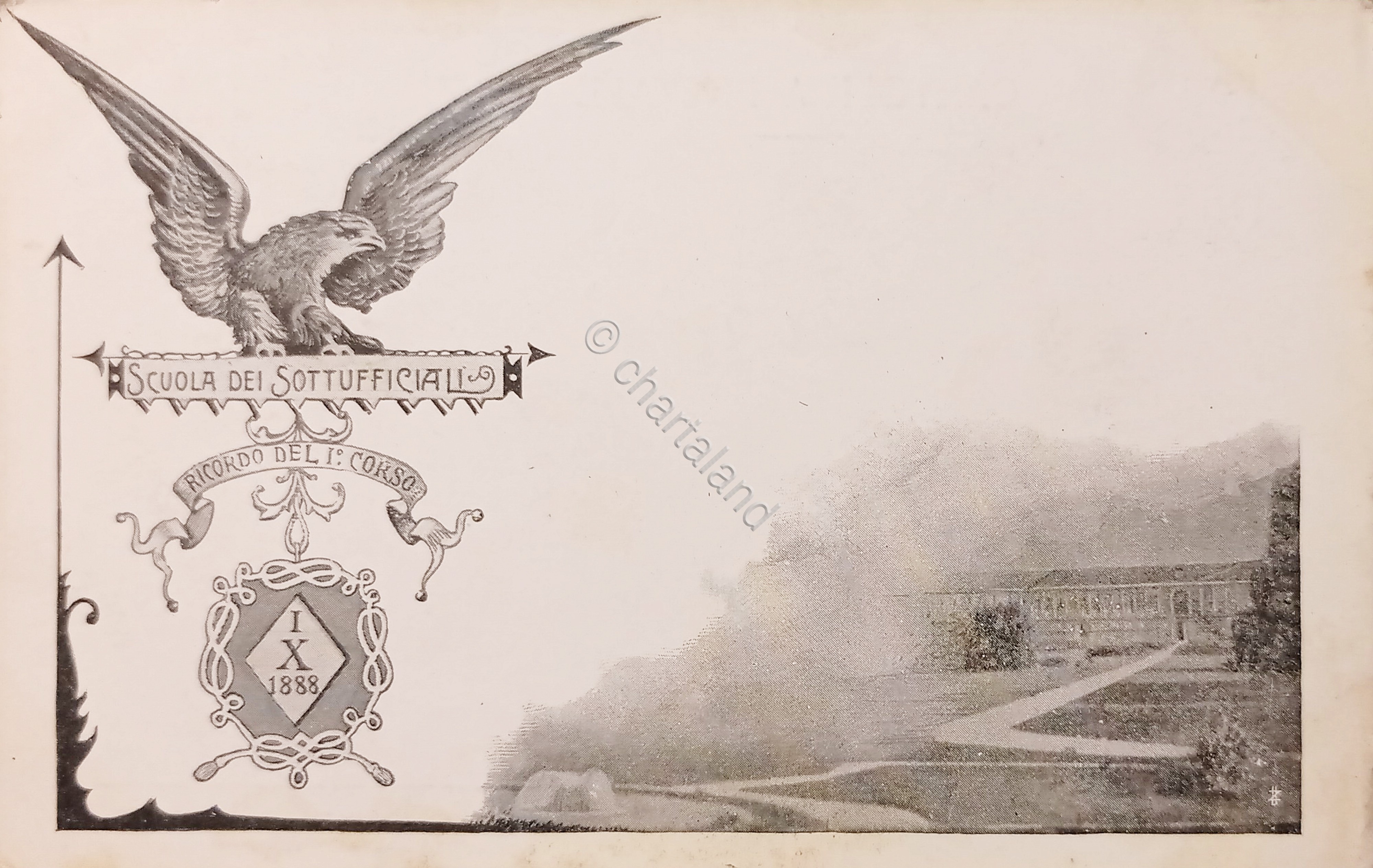 Cartolina Militaria - Ricordo del 1^ Corso - Scuola dei …