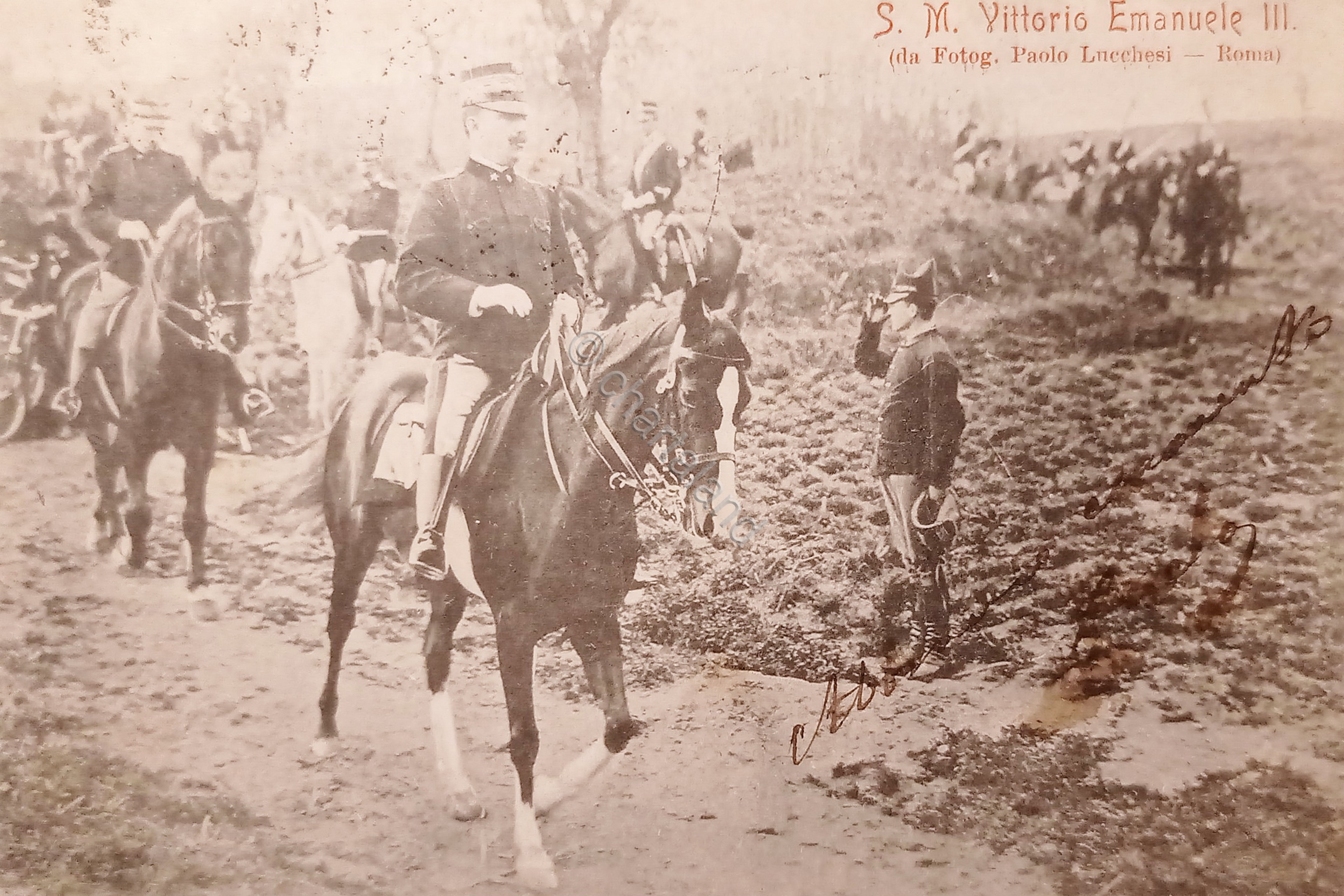 Cartolina Militaria - S. M. Vittorio Emanuele III - 1909