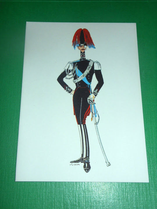 Cartolina Militaria Antiche Uniformi Carabinieri - Ufficiale in grande uniforme.
