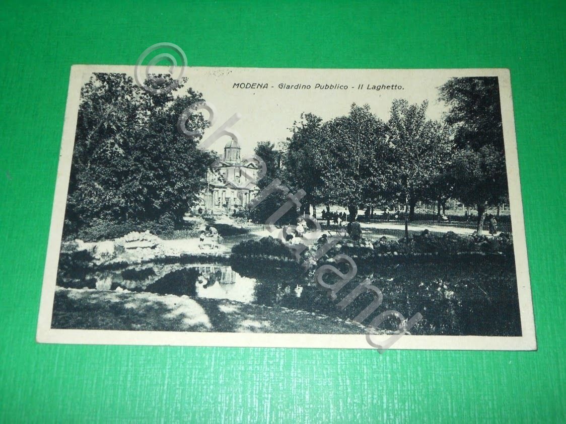 Cartolina Modena - Giardino Pubblico - Il Laghetto 1928