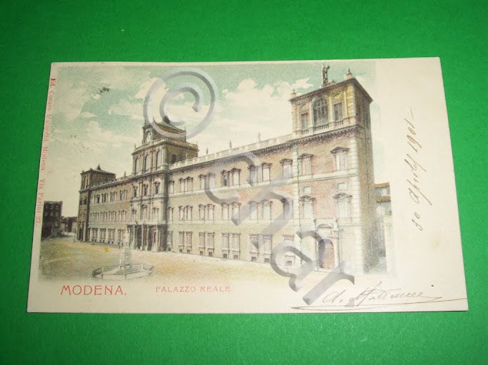 Cartolina Modena - Palazzo Reale 1901