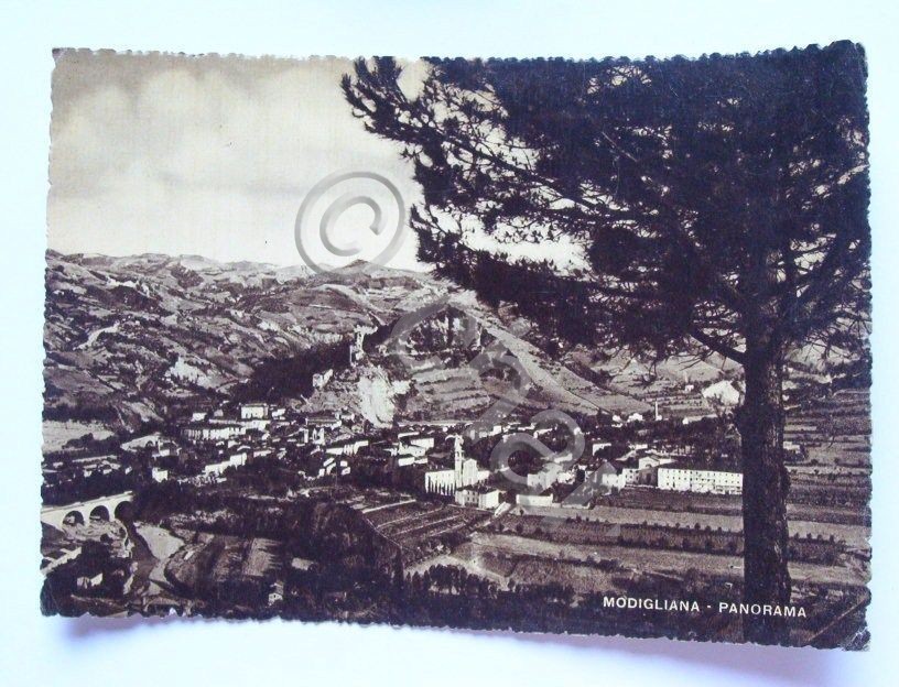 Cartolina Modigliana - Panorama 1957.