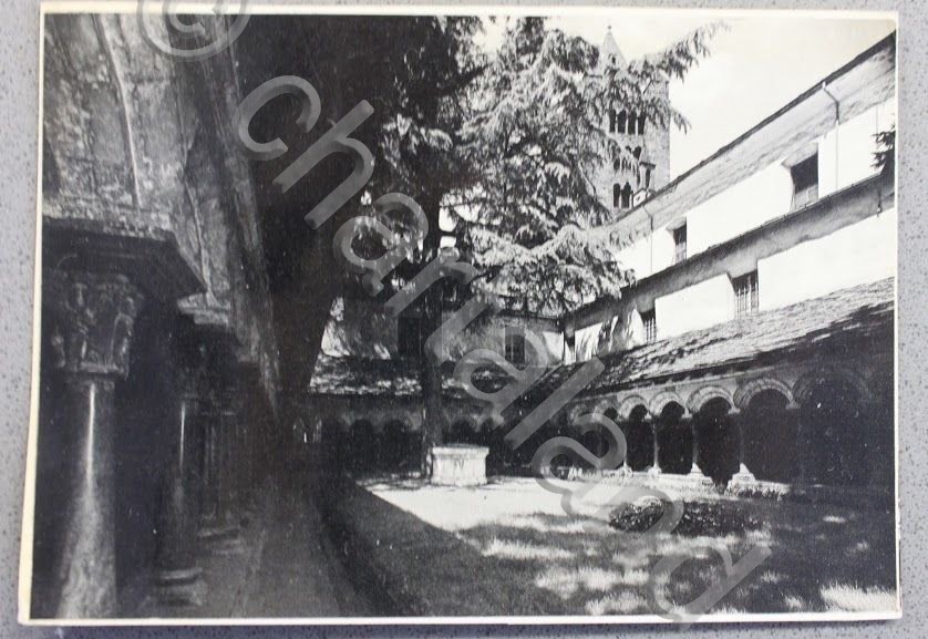 Cartolina Montagna 1950 Valle d'Aosta chiesa collegiata dei Santi Pietro …