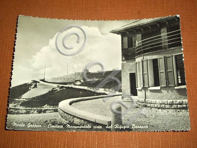 Cartolina Monte Grappa - Cimitero Monumentale visto dal Rifugio Bassano …