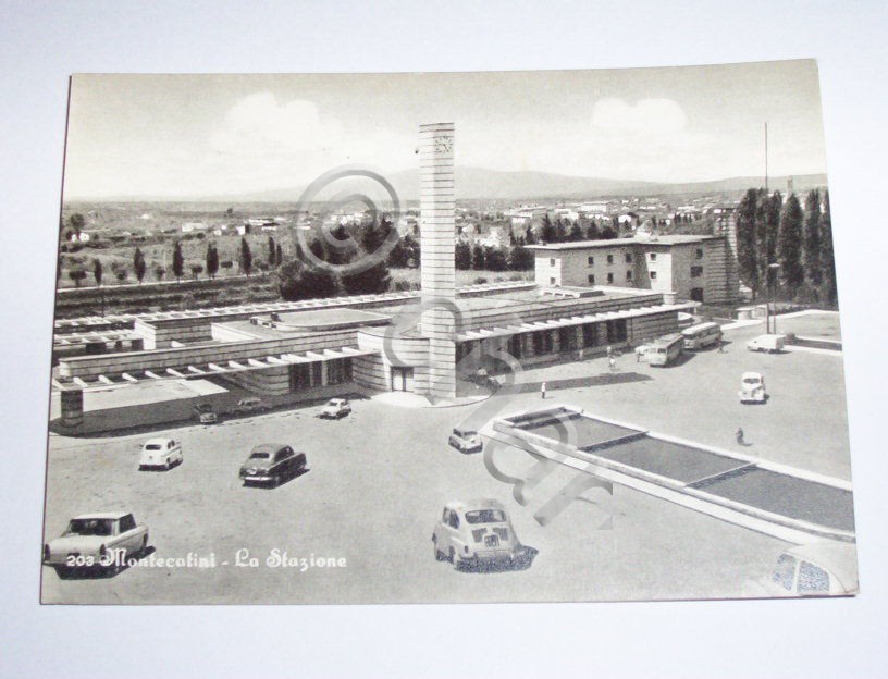 Cartolina Montecatini - La Stazione 1960 ca