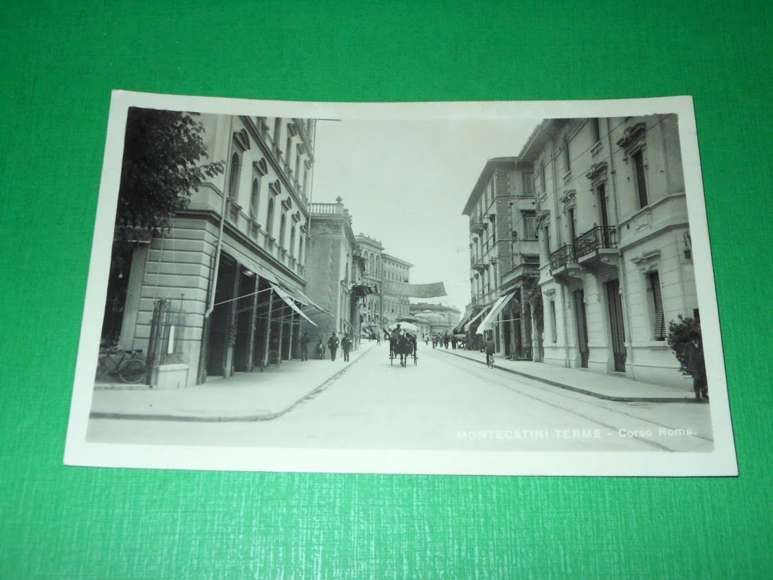 Cartolina Montecatini Terme - Corso Roma 1930 ca.