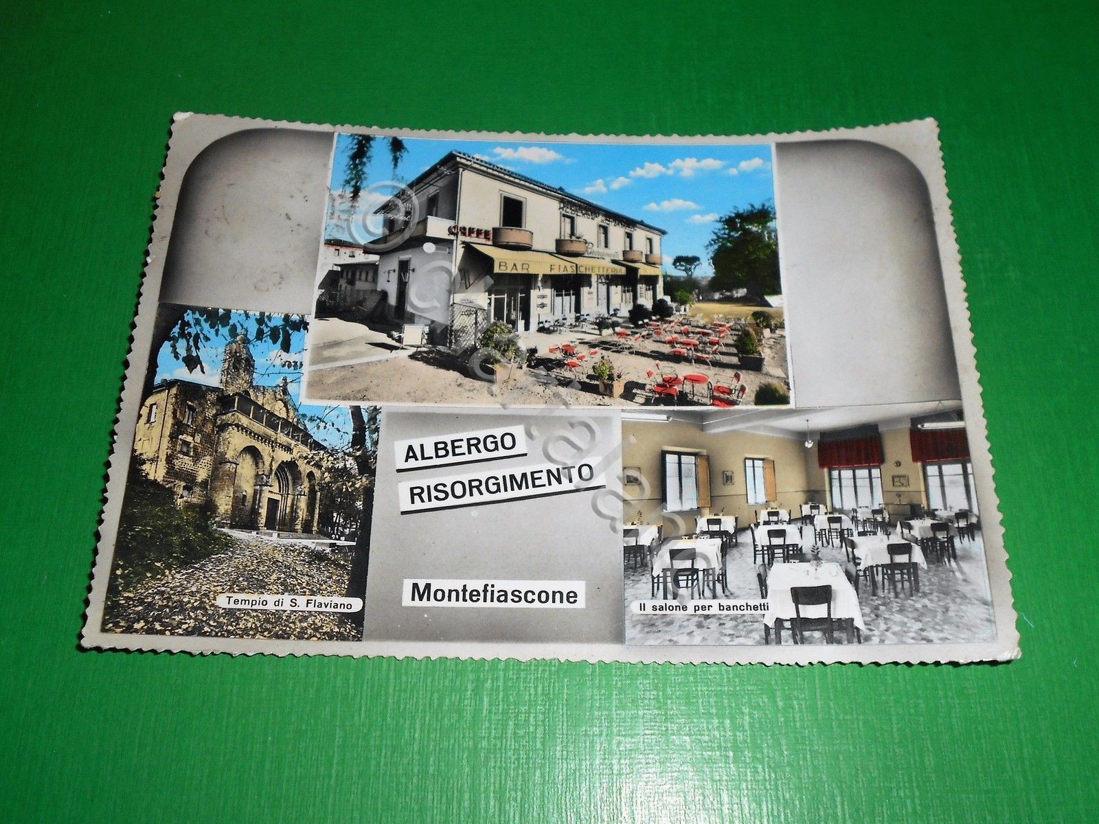 Cartolina Montefiascone ( Viterbo ) - Albergo Risorgimento 1960.