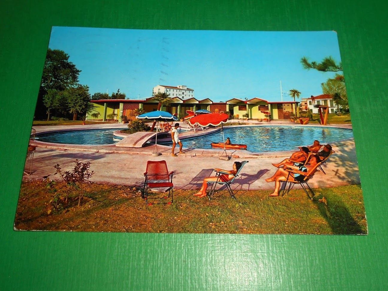 Cartolina Montegrotto Terme - Piscina Termale 1973.