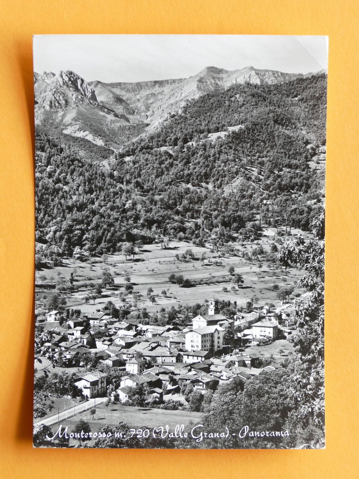 Cartolina Monterosso - Valle Grana - Panorama - 1959.