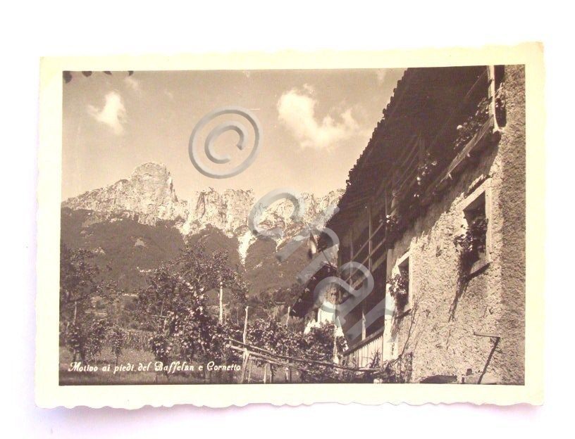 Cartolina Motivo ai piedi del Baffelan e Cornetto 1950.