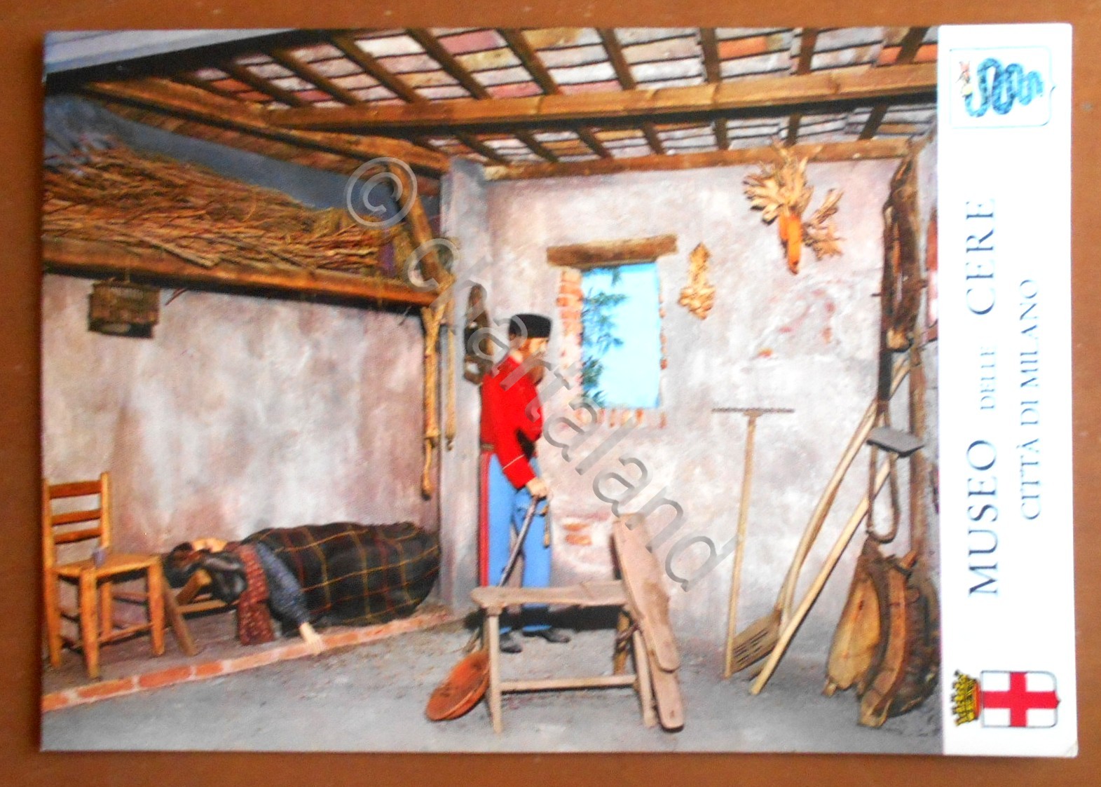 Cartolina Museo delle Cere - Giuseppe Garibaldi, con Anita morente …