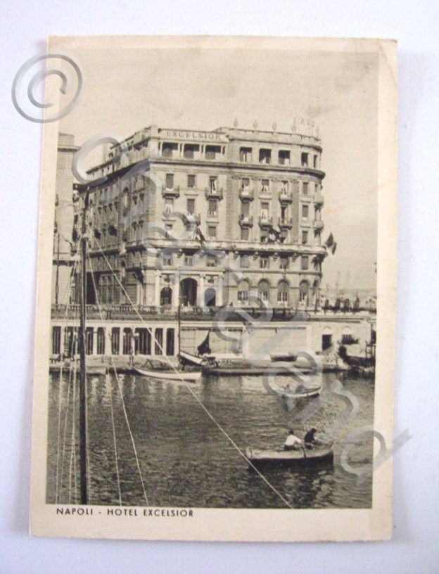 Cartolina Napoli - Hotel Excelsior 1937.