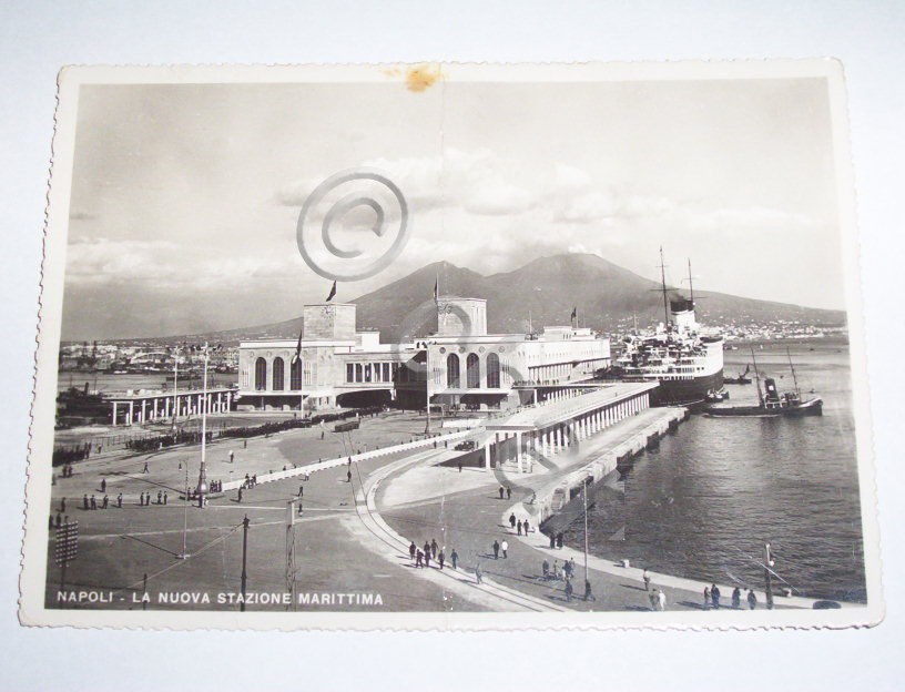 Cartolina Napoli - La nuova Stazione Marittima 1940