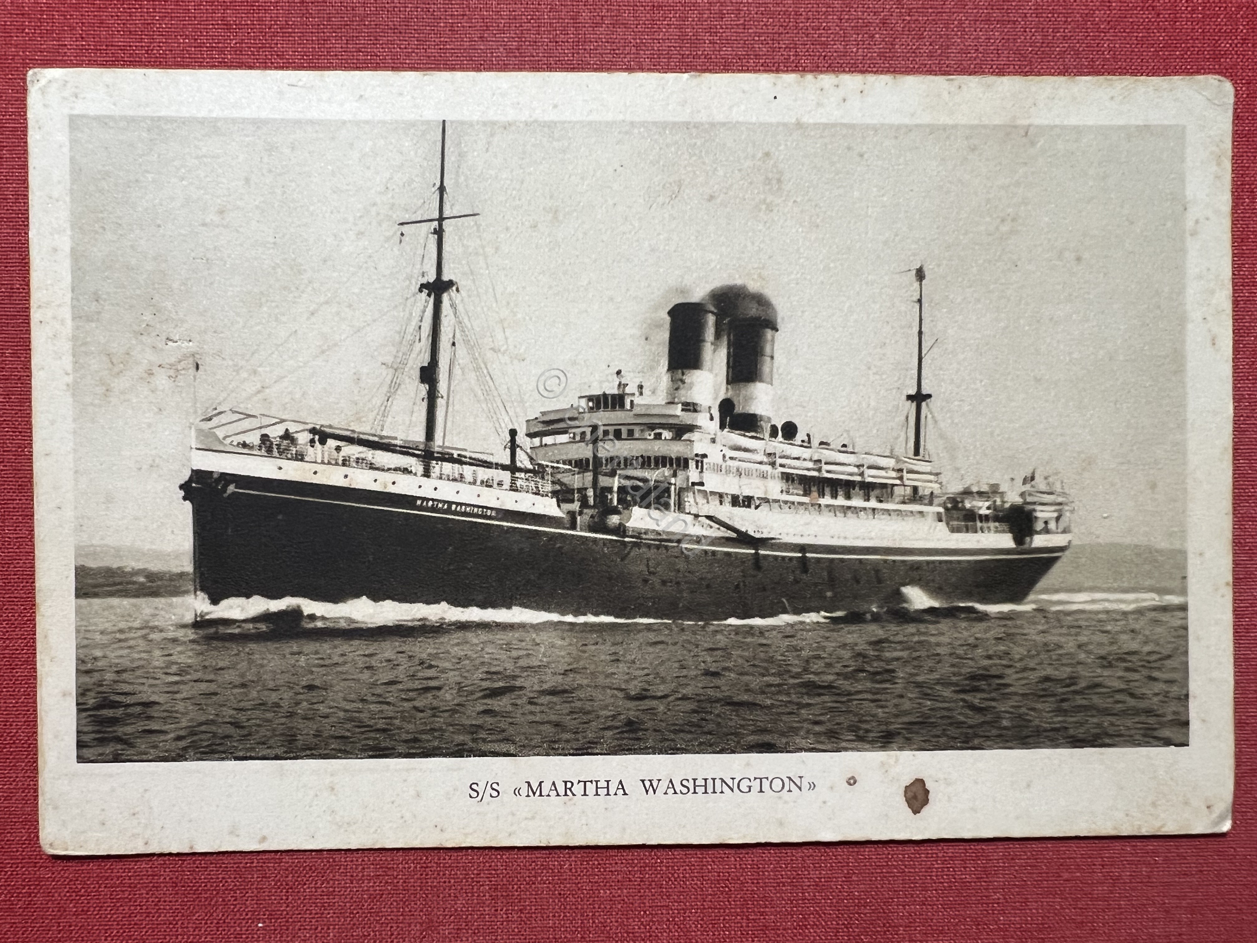 Cartolina Navi - La USS Martha Washington - 1910 ca.