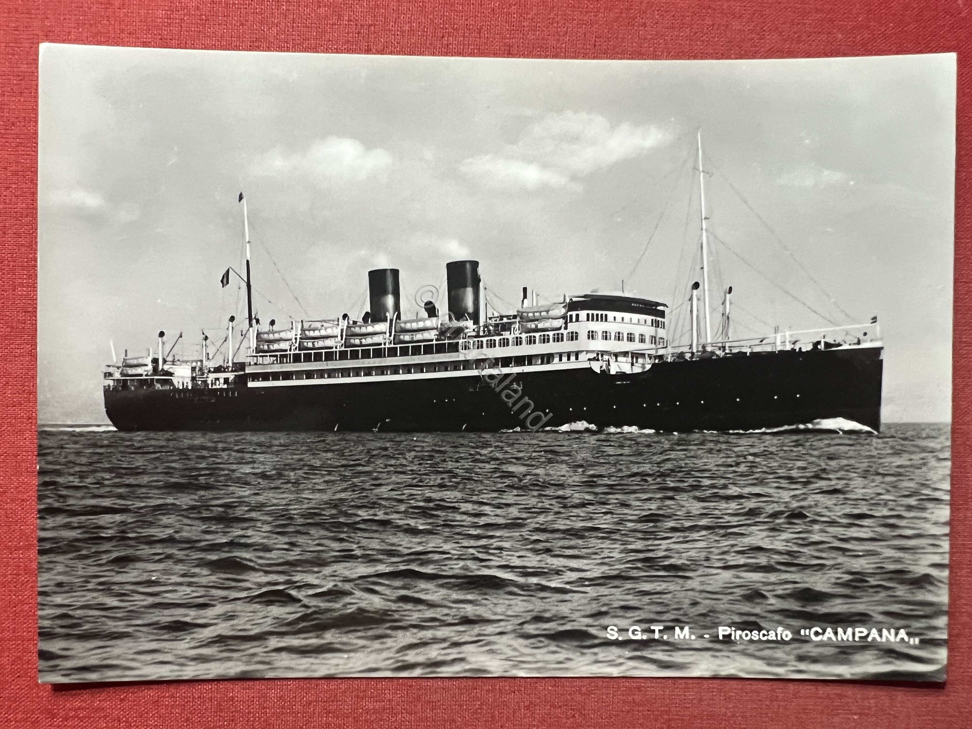 Cartolina Navi - S.G.T.M. Piroscafo Campana - 1948 ca.