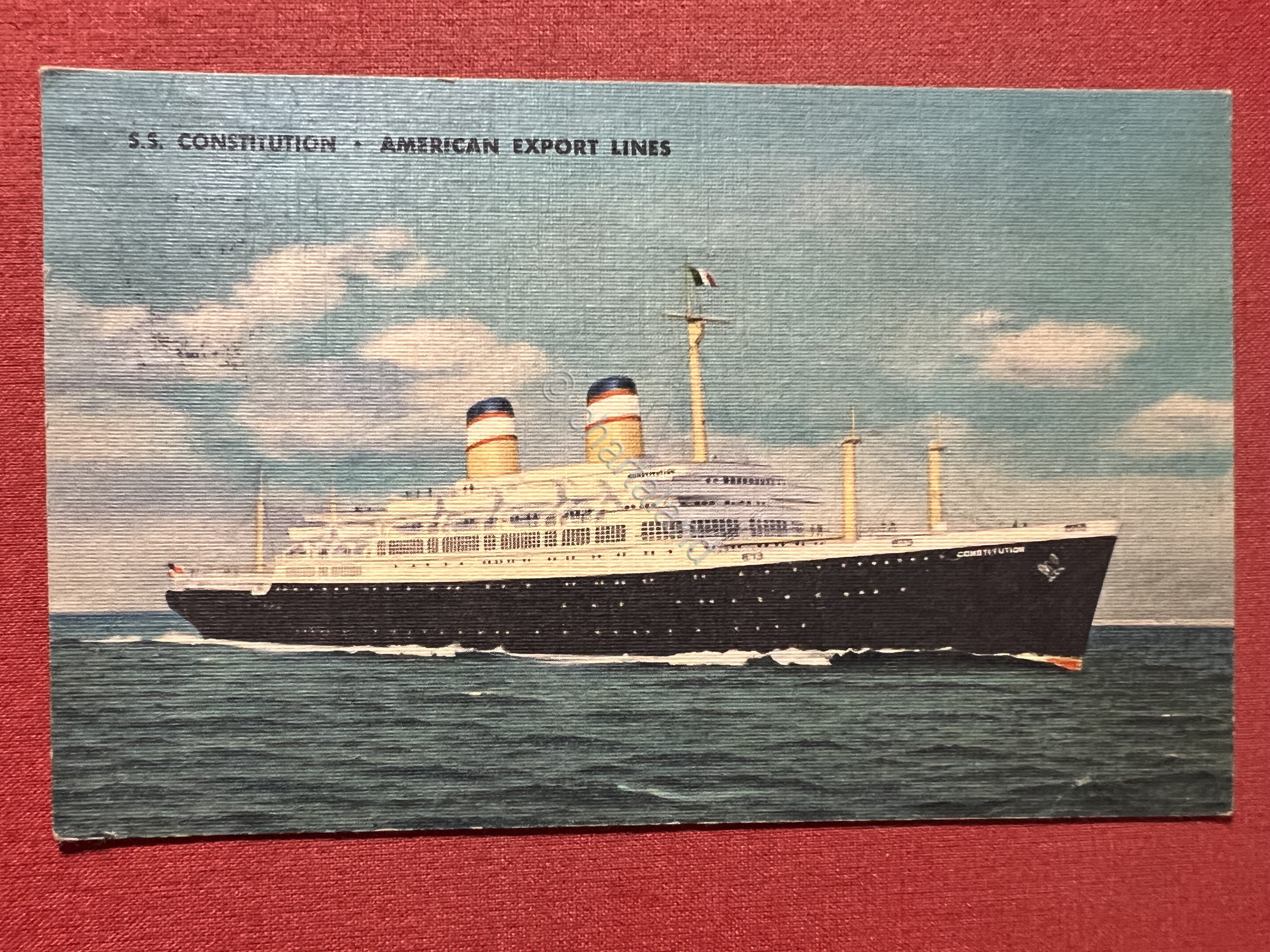 Cartolina Navi - S. S. Constitution - American Export Lines …