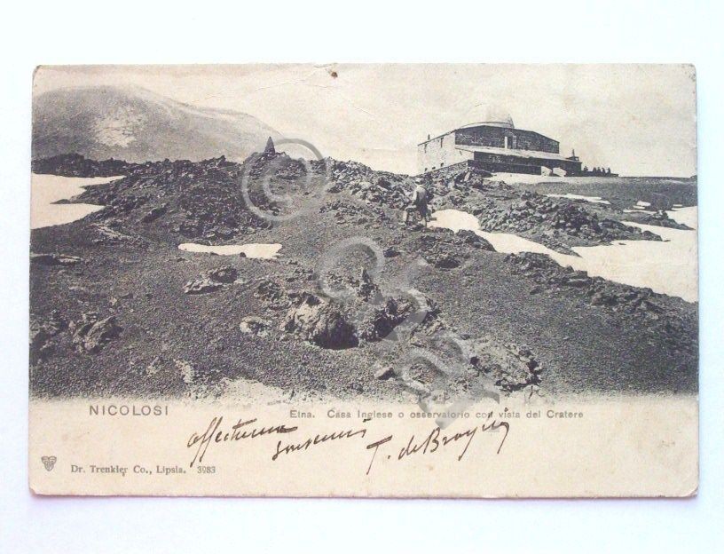 Cartolina Nicolosi - Casa Inglese o Osservatorio 1905.