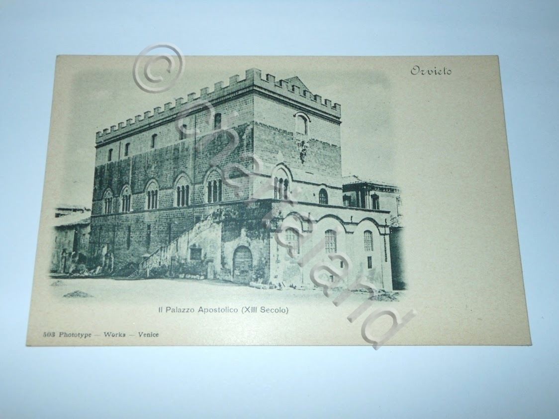 Cartolina Orvieto - Il Palazzo Apostolico 1900 ca.