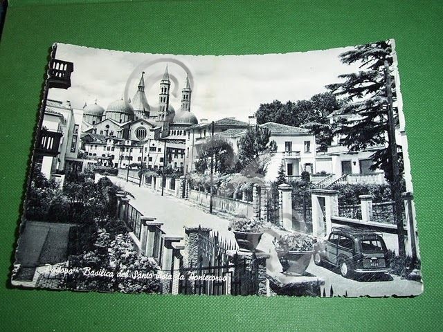 Cartolina Padova - Basilica del Santo vista da Pontecorvo 1956