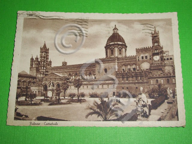 Cartolina Palermo - La Cattedrale 1942