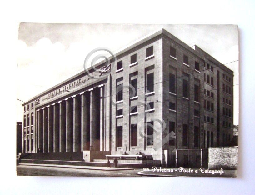 Cartolina Palermo - Poste e Telegrafi 1955