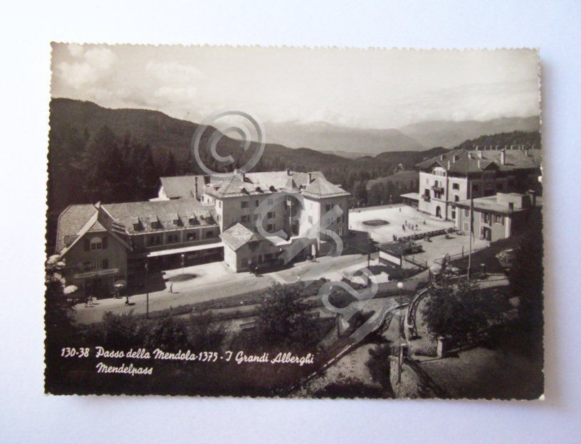 Cartolina Passo della Mendola - I Grandi Alberghi 1956