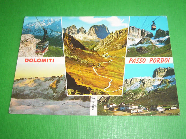 Cartolina Passo Pordoi - Vedute diverse 1980 ca