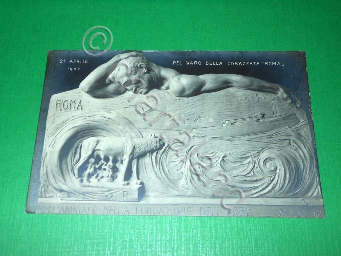 Cartolina per il varo della Corrazzata Roma 21 Aprile 1907