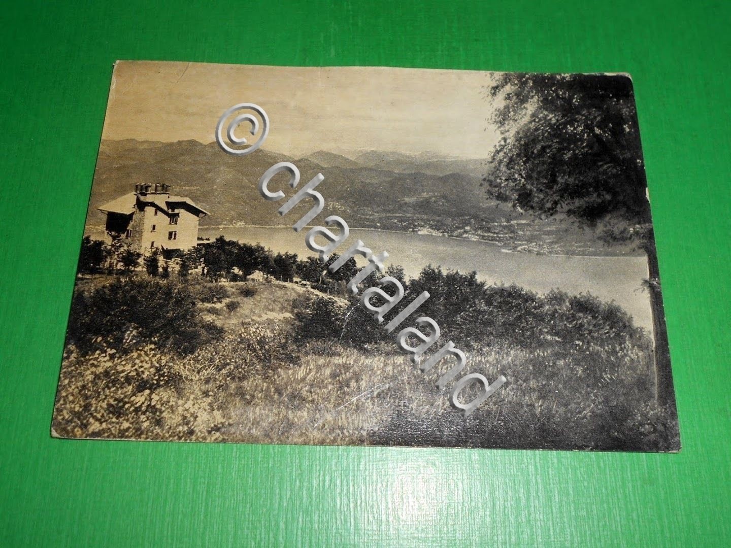 Cartolina Piancavallo e il Lago Maggiore - Veduta 1955.