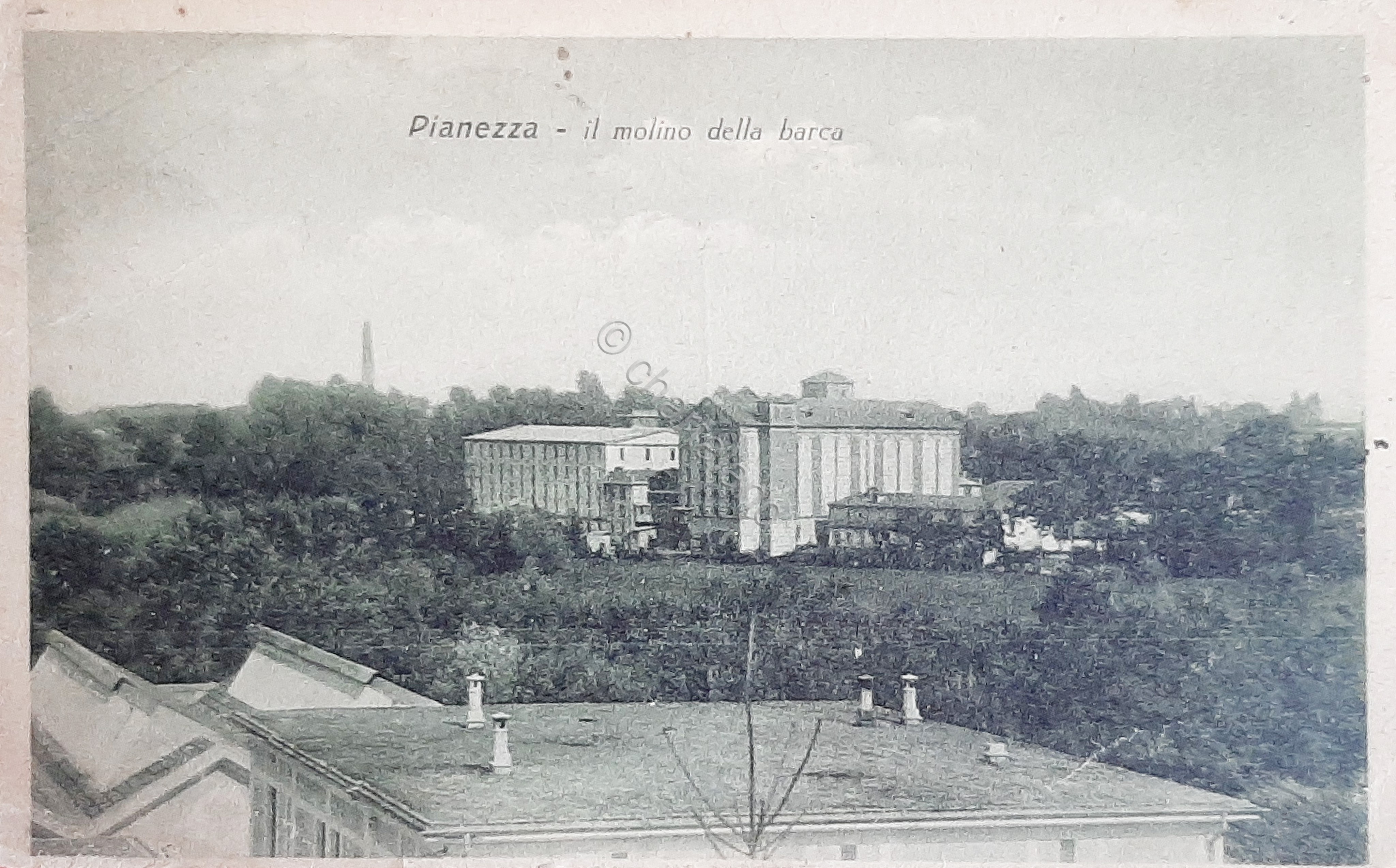 Cartolina Pianezza - Il Molino della Barca - 1921