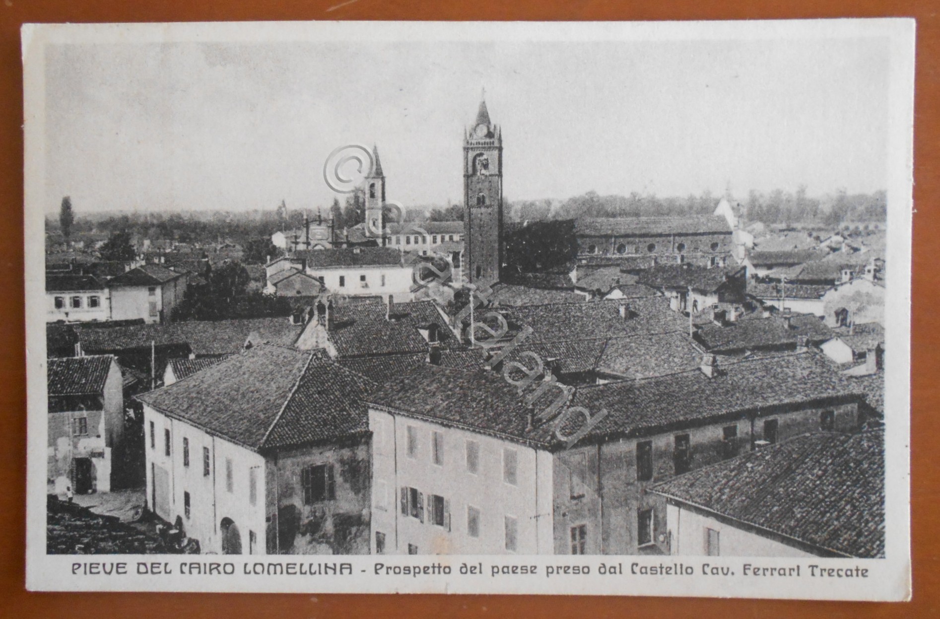 Cartolina Pieve del Cairo - Prospetto del paese preso dal …