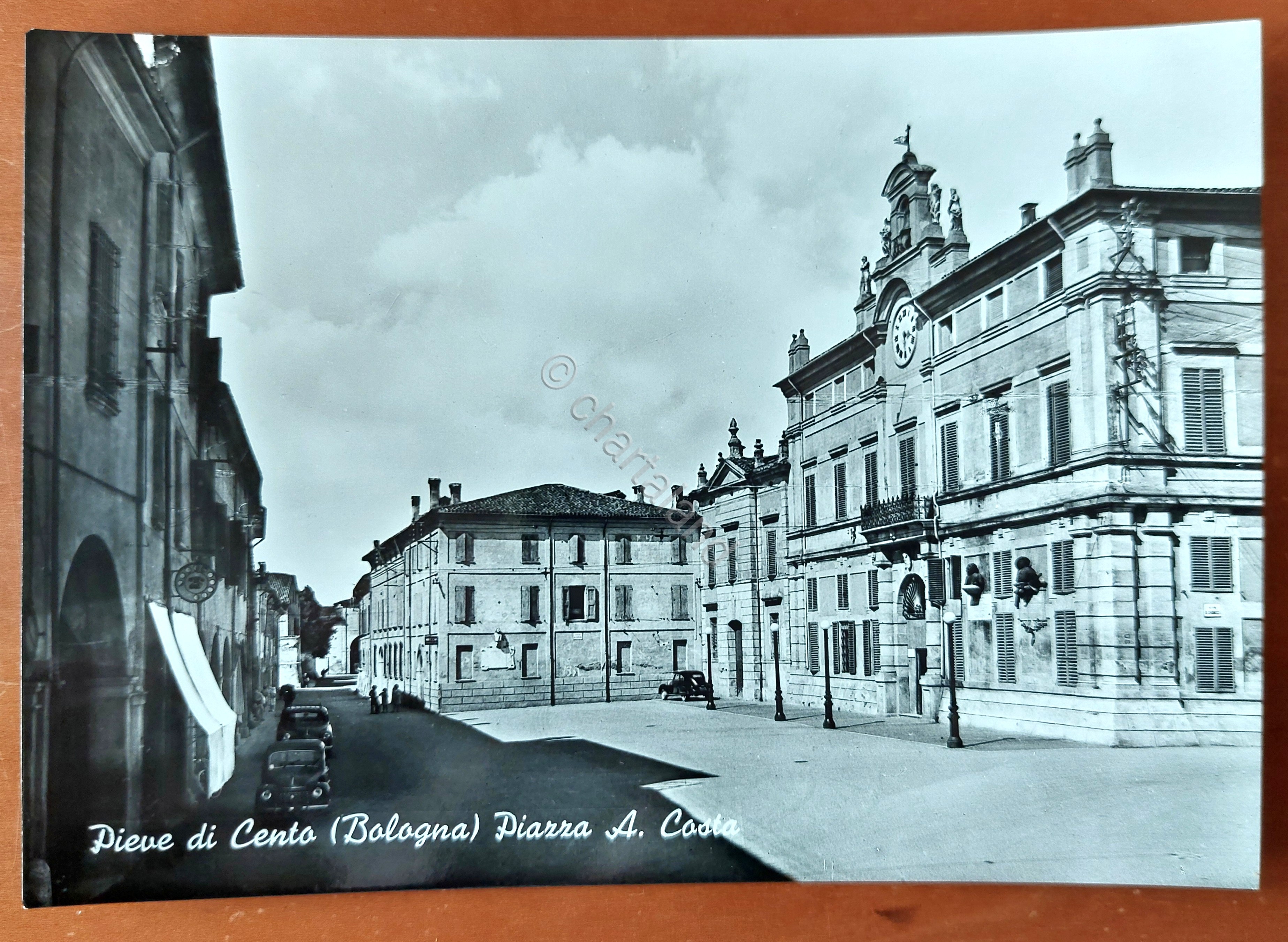 Cartolina Pieve di Cento - Piazza A. Costa - 1960 …
