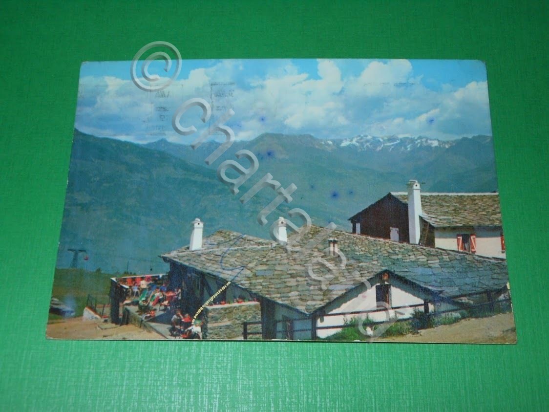 Cartolina Pila ( Aosta ) - Ristorante Lion Noir 1959.