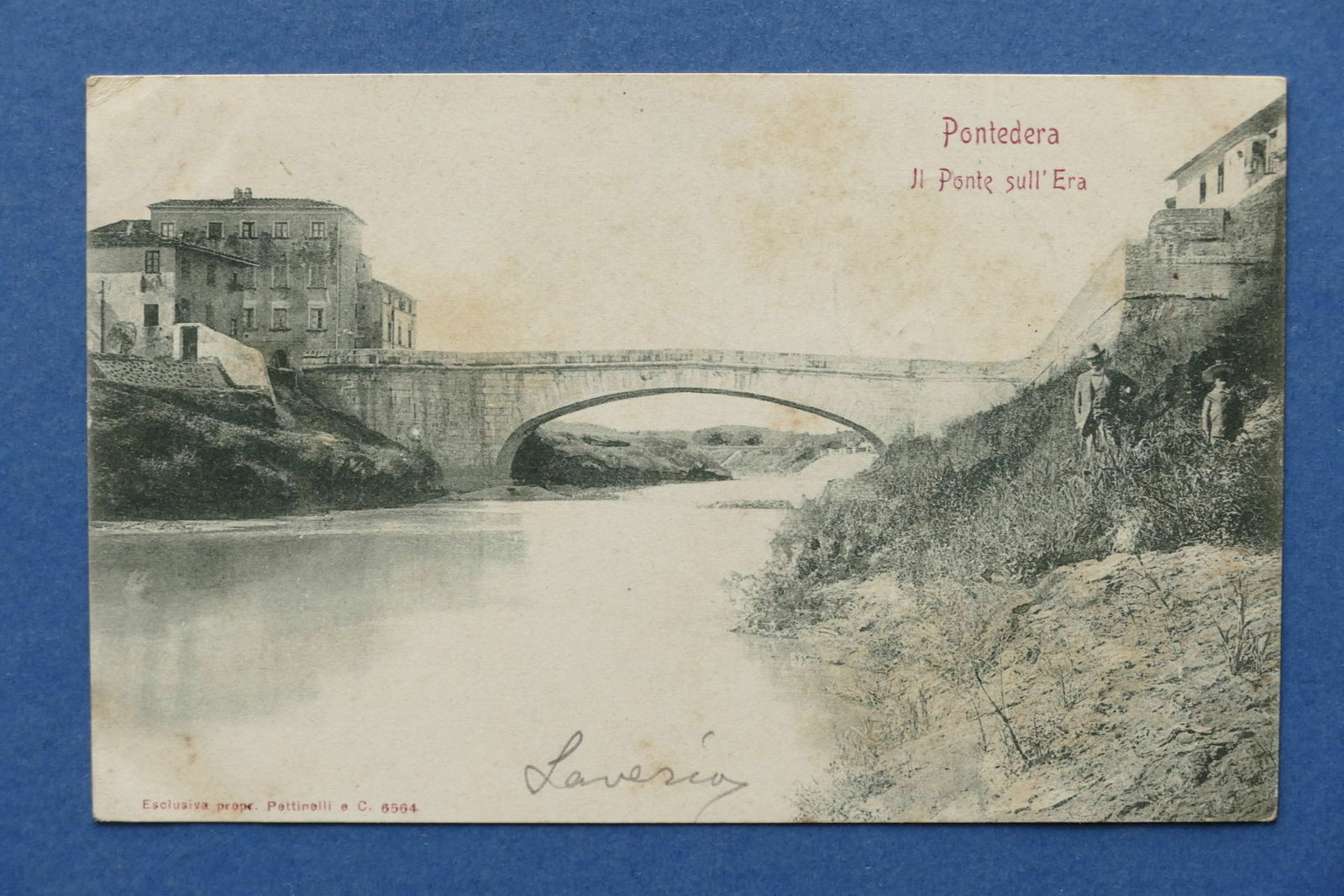 Cartolina Pontedera - Ponte sull'Era - 1901.