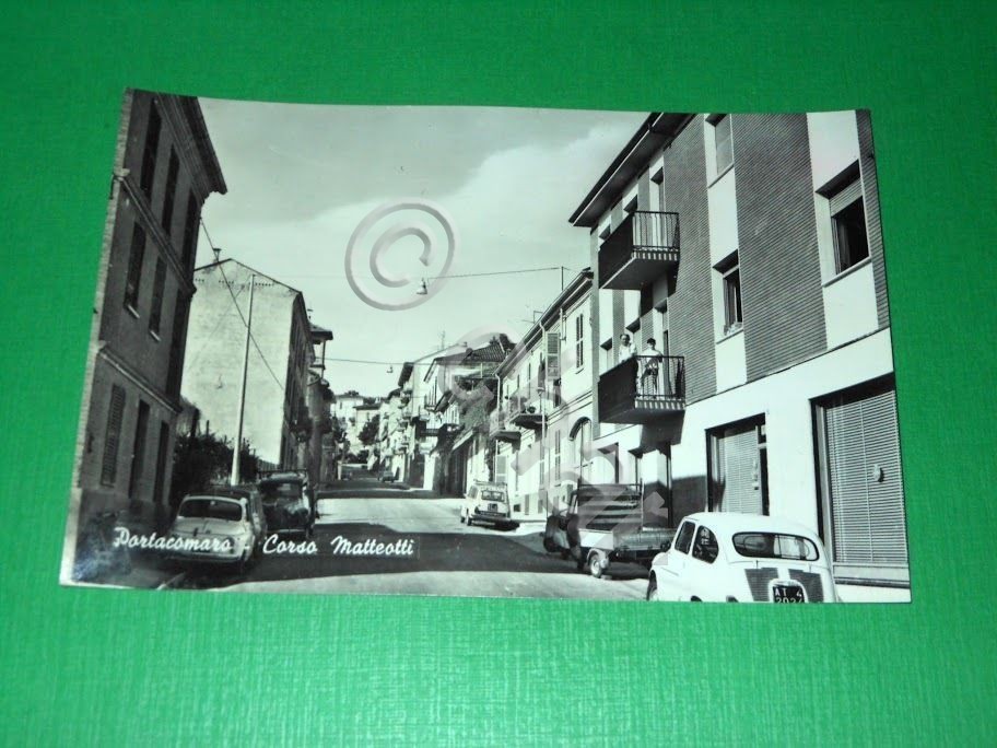 Cartolina Portacomaro - Corso Matteotti 1960 ca.
