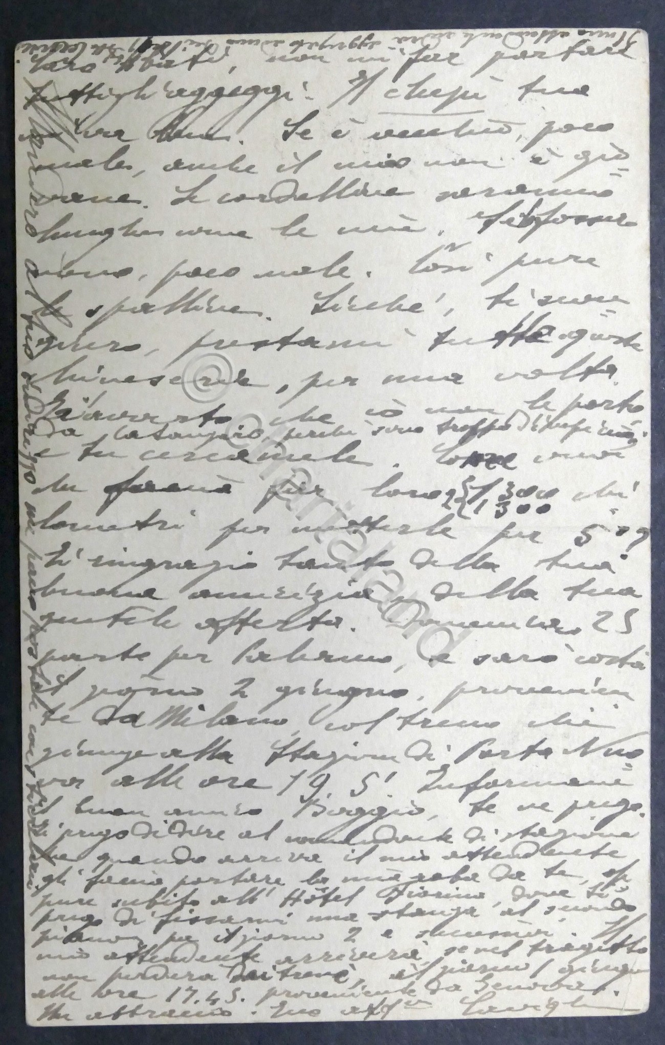 Cartolina postale con autografo del Generale Enrico Caviglia - Giugno …