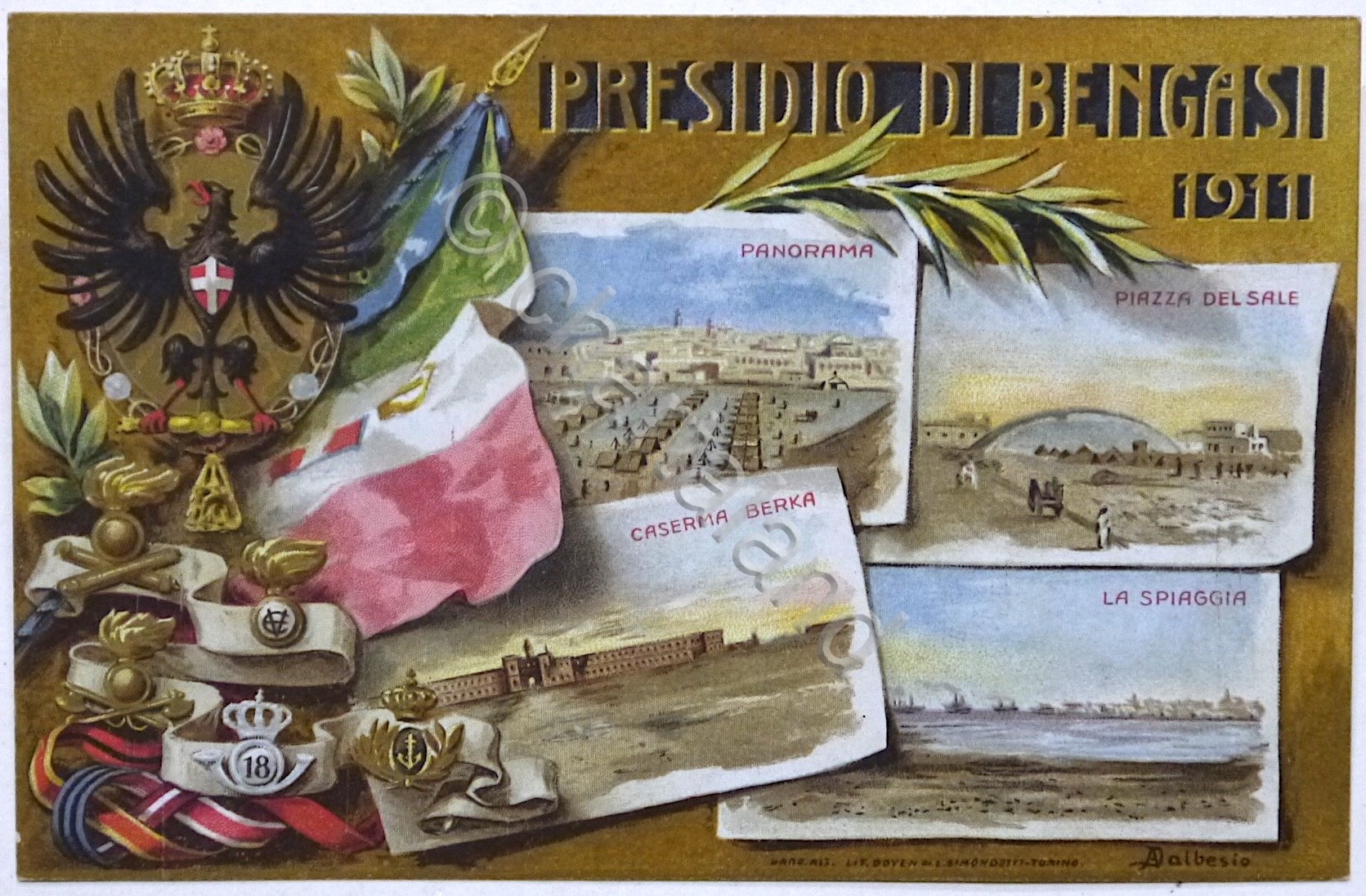 Cartolina Presidio di Bengasi 1911 - 1911
